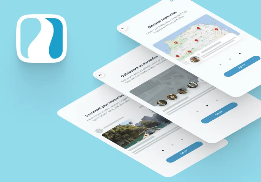 Memorly app mockup