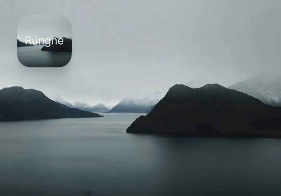 Rúngne app mockup